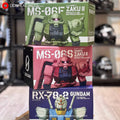 Gracshaw Gundam Collectors RX-78 White Blue Open Face Helmet, the three Gundam Collectors retail boxes