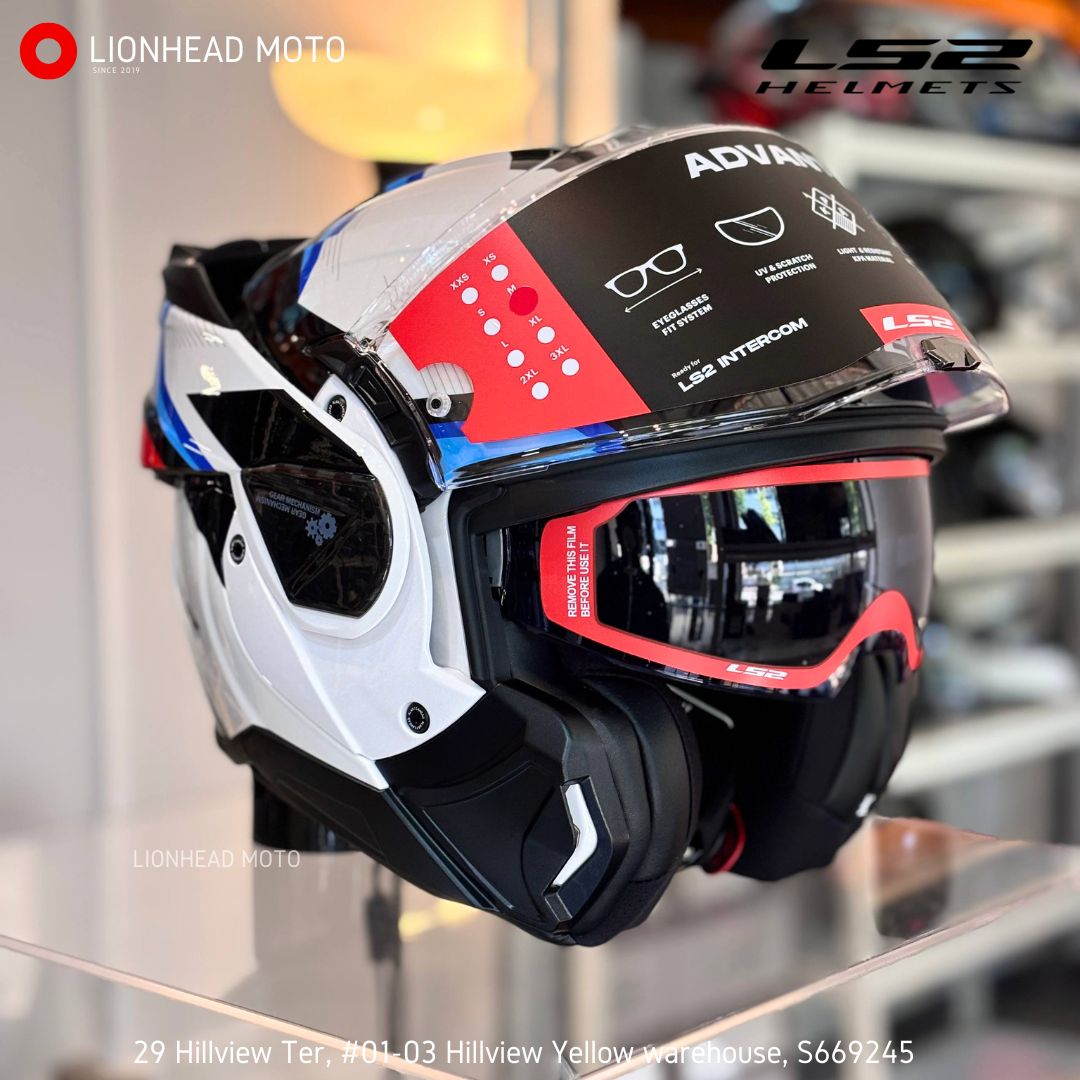 LS2 FF910 Advant II Triple White Blue Red