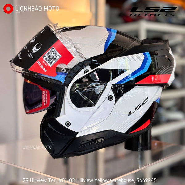 LS2 FF910 Advant II Triple White Blue Red