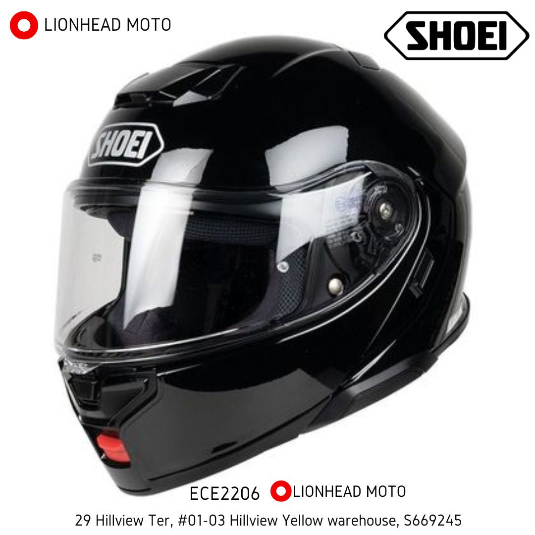Shoei Neotec 3 Gloss Black Flip Up Helmet – LionHead Moto