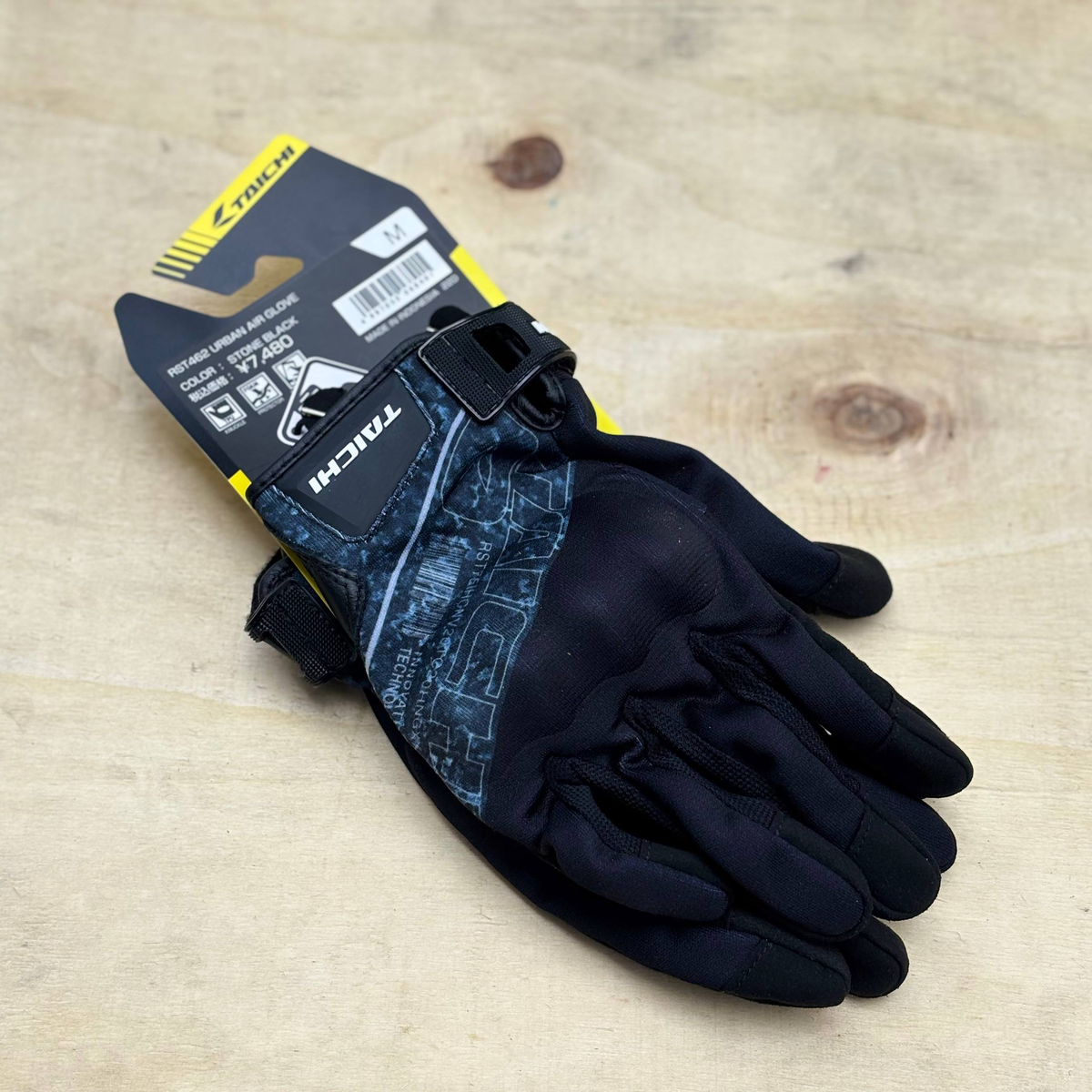 RS Taichi RST-462 Stone Black Gloves