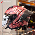 Gracshaw Gundam Collectors Zaku Red open face helmet, side view of the Zaku II mecha graphics on the shell