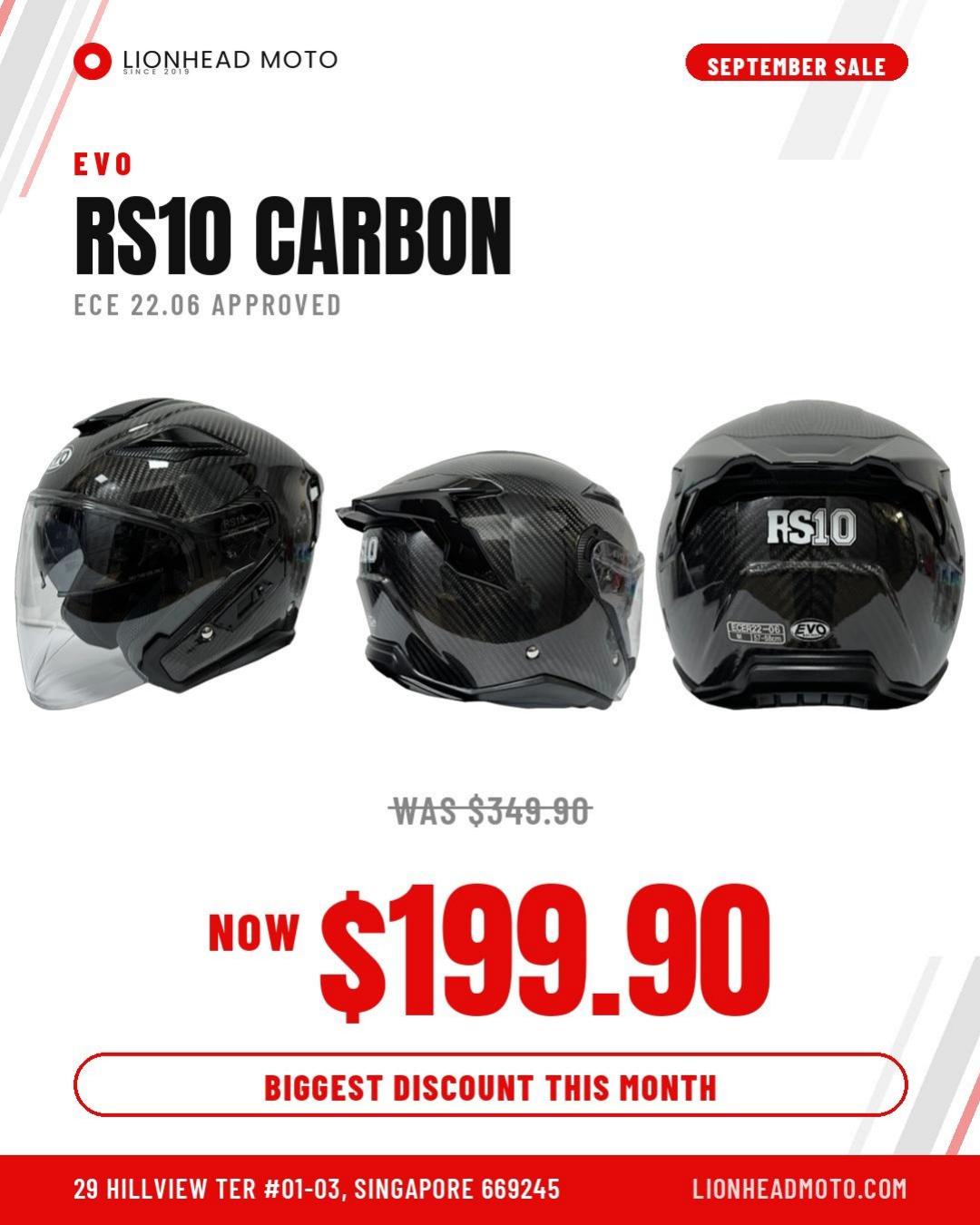 September Sale: EVO RS10 Carbon at SGD 199.90.